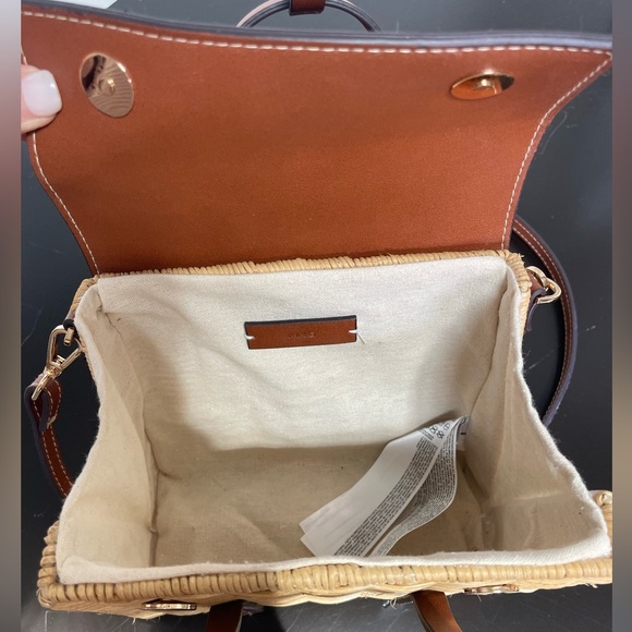 Mango Brown and Tan Woven Shoulder Bag - Picture 6 of 8